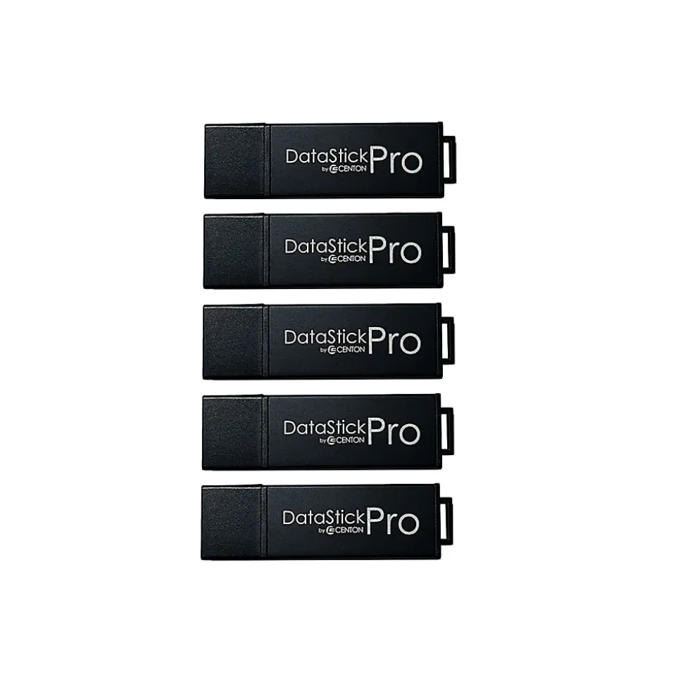 Centon DataStick Pro USB Flash Drives, USB 3.0, 16GB, Black, Pack Of 5, S1-U3P6-16G-5B
