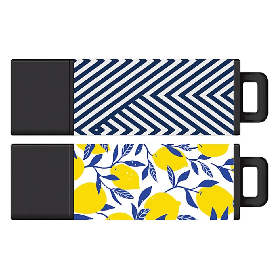Centon DataStick Pro2 USB 2.0 Flash Drives, Assorted Colors, Pack Of 2 Flash Drives, C1-IPU2T32G2-5
