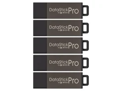 Centon DataStick Pro USB Flash Drives, USB 2.0, 16GB, Gray, Pack Of 5