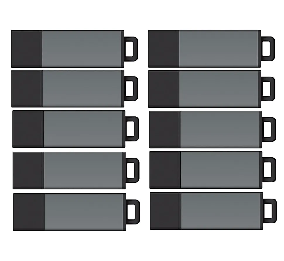 Centon DataStick Pro USB 2.0 Flash Drives, 2GB, Pro Gray, Pack Of 25 Flash Drives, S1-U2P1-2G25PK