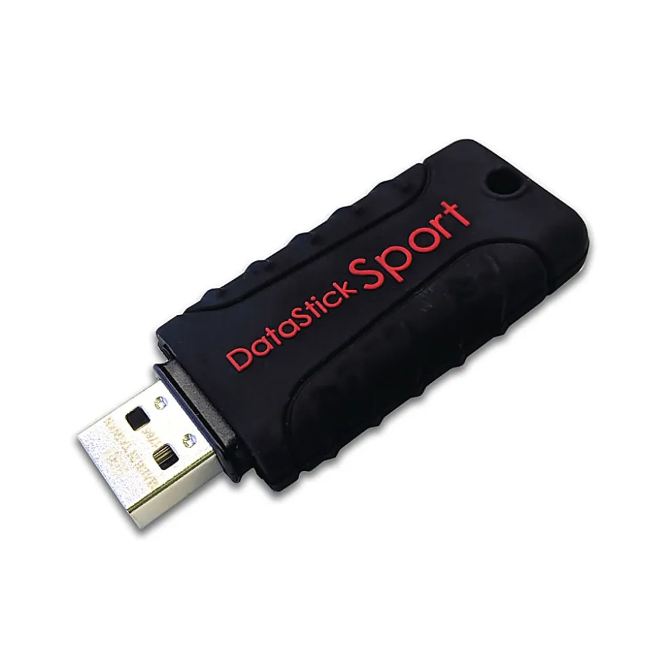 Centon DataStick Pro USB 2.0 Flash Drives, 8GB, Sport Black, Pack Of 10 Flash Drives, DSW8GB10PK