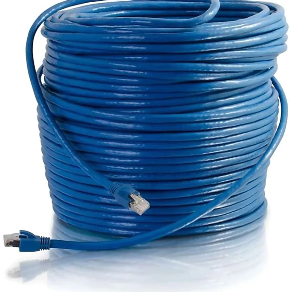 C2G 75ft Cat6 Ethernet Cable - Snagless Solid Shielded - Blue - 75 ft Category 6 Network Cable - 43168