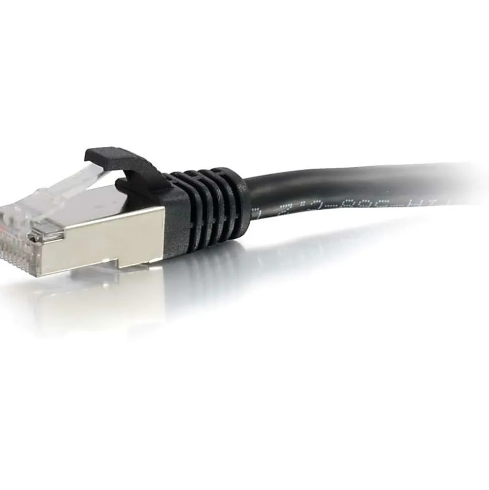 C2G 5ft Cat6 Ethernet Cable - Snagless Shielded (STP) - Black - Category 6 for Network Device - RJ-45 Male - RJ-45 Male - Shielded - 5ft - Black