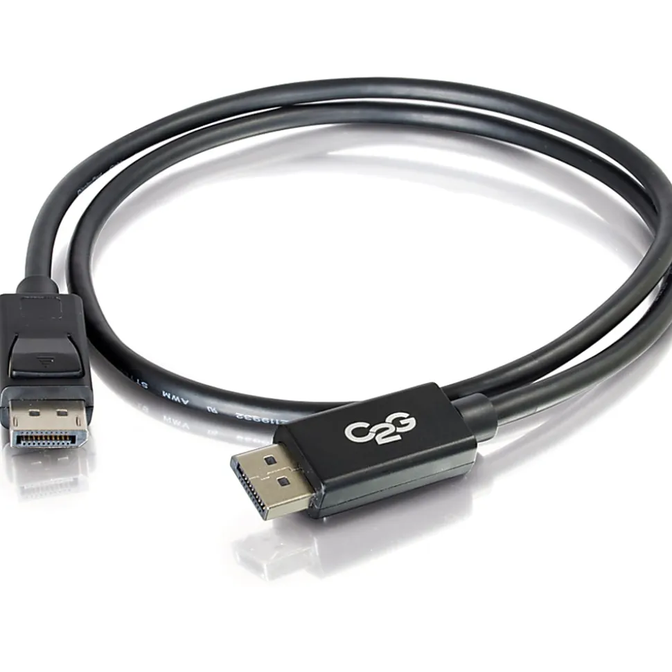 C2G 10ft DisplayPort Cable with Latches, 4K 60Hz, DisplayPort Male to DisplayPort Male, 30V - DisplayPort - 54402