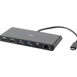 C2G USB-C 6-in-1 Dual Display Docking Station - 60W Power Supply, HDMI, Ethernet, USB, 3.5mm Audio and Power Delivery - 28845