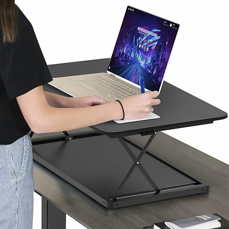 CHANGEdesk Mini black adjustable standing desk converter - CDMMB