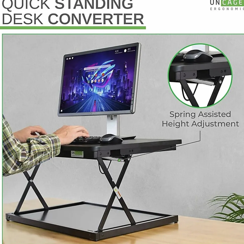 CHANGEdesk Mini black adjustable standing desk converter - CDMMB