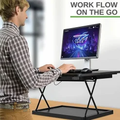 CHANGEdesk Mini black adjustable standing desk converter - CDMMB