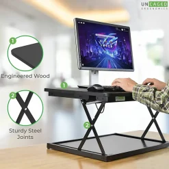 CHANGEdesk Mini black adjustable standing desk converter - CDMMB