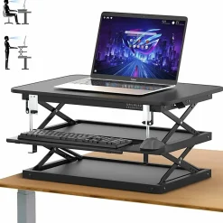 Changedesk Tall Compact Standing Desk Converter Riser For Laptops And Single Monitors, Black
