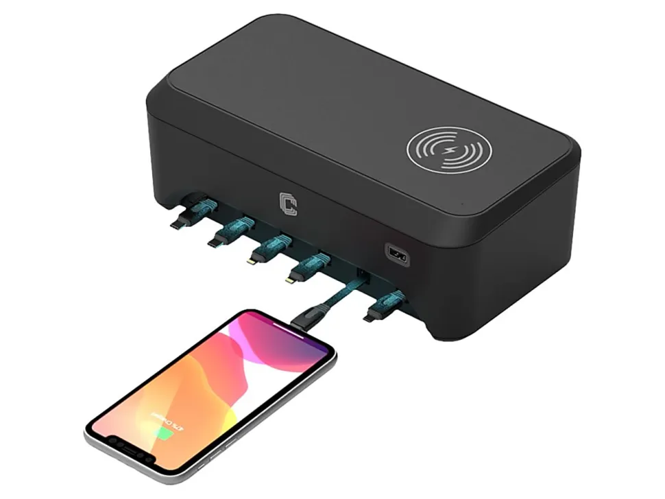 ChargeTech CS9 Desktop Charging Station, Black, CT-300016