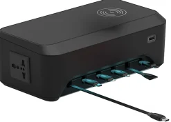 ChargeTech CS9 Desktop Charging Station, Black, CT-300016