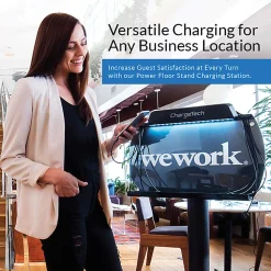 ChargeTech S9 Freestanding Phone Charging Station, Black, CT-300024