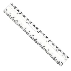 Charles Leonard Plastic Rulers, Inches/Metric, 1” x 6”, Clear, Pack Of 48 Rulers