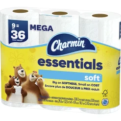 Charmin Essentials Soft Mega 2-Ply Toilet Paper Rolls, 4