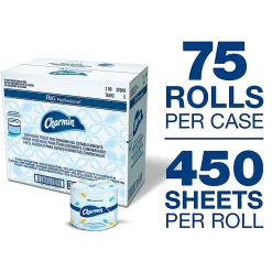 Charmin For Commercial Use Toilet Paper, Individually Wrapped, 2-Ply Standard Roll, 75 Rolls / Case, 450 Sheets / Roll