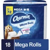 Charmin Ultra Soft 2-Ply Mega Roll Toilet Paper, 4" x 4", White, 224 Sheets Per Roll, Pack Of 18 Rolls