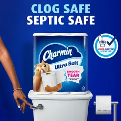 Charmin Ultra Soft 2-Ply Toilet Paper, 4" x 4", 208 Sheets Per Roll, Pack Of 24 Mega Rolls