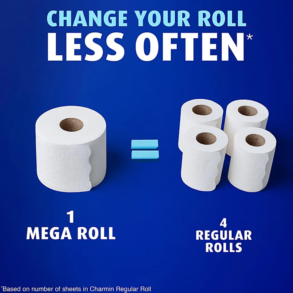 Charmin Ultra Soft 2-Ply Toilet Paper, 4" x 4", 208 Sheets Per Roll, Pack Of 24 Mega Rolls