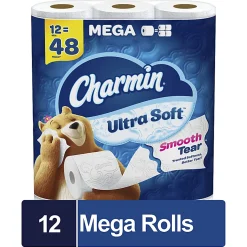 Charmin Ultra-Soft 2-Ply Toilet Paper Mega Rolls, 4