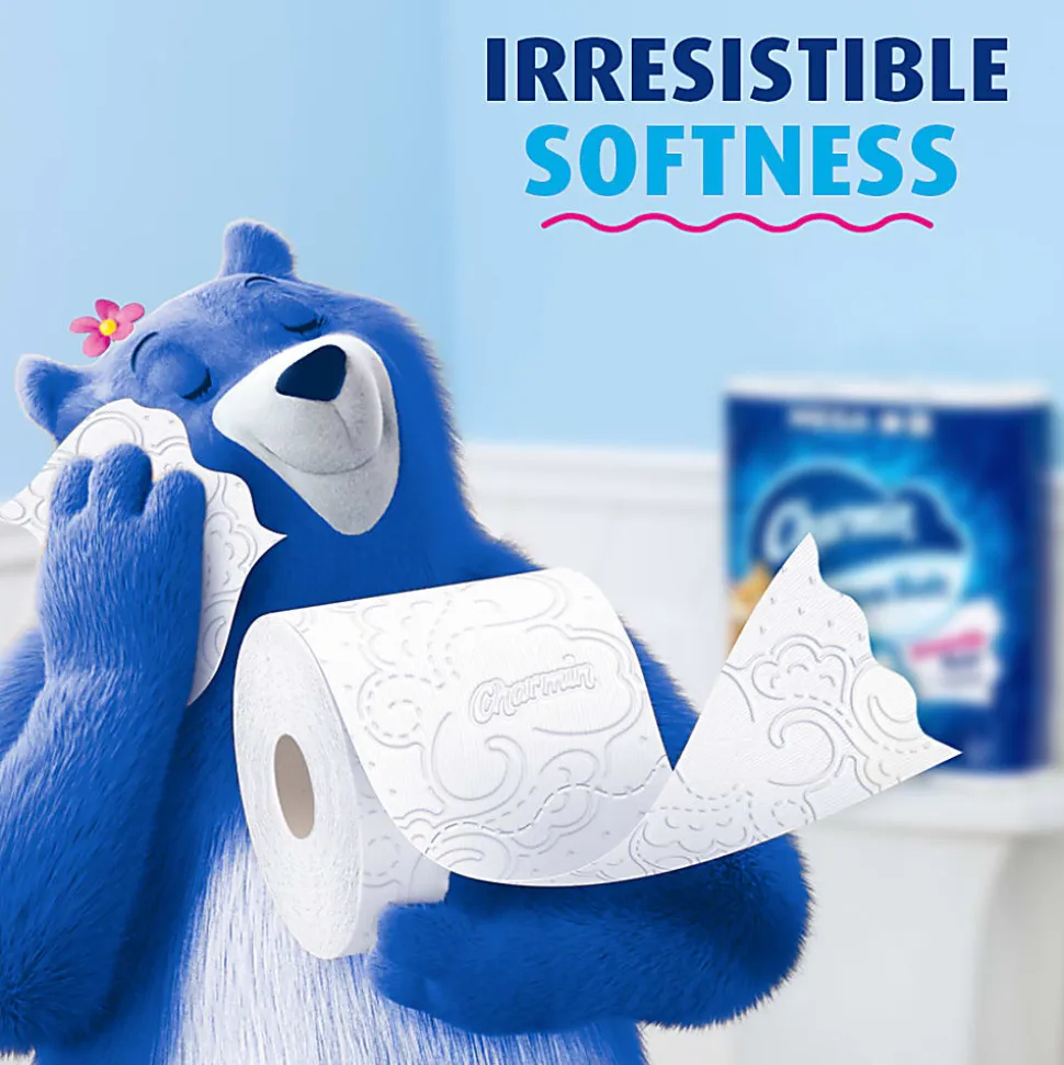 Charmin Ultra-Soft 2-Ply Toilet Paper Mega Rolls, 4" x 4", White, 224 Sheets Per Roll, Pack Of 12 Rolls