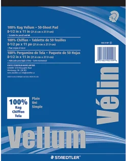 Chartpak Clearprint Plain Vellum Paper, 8 1/2" x 11", White, Pack Of 50 Sheets