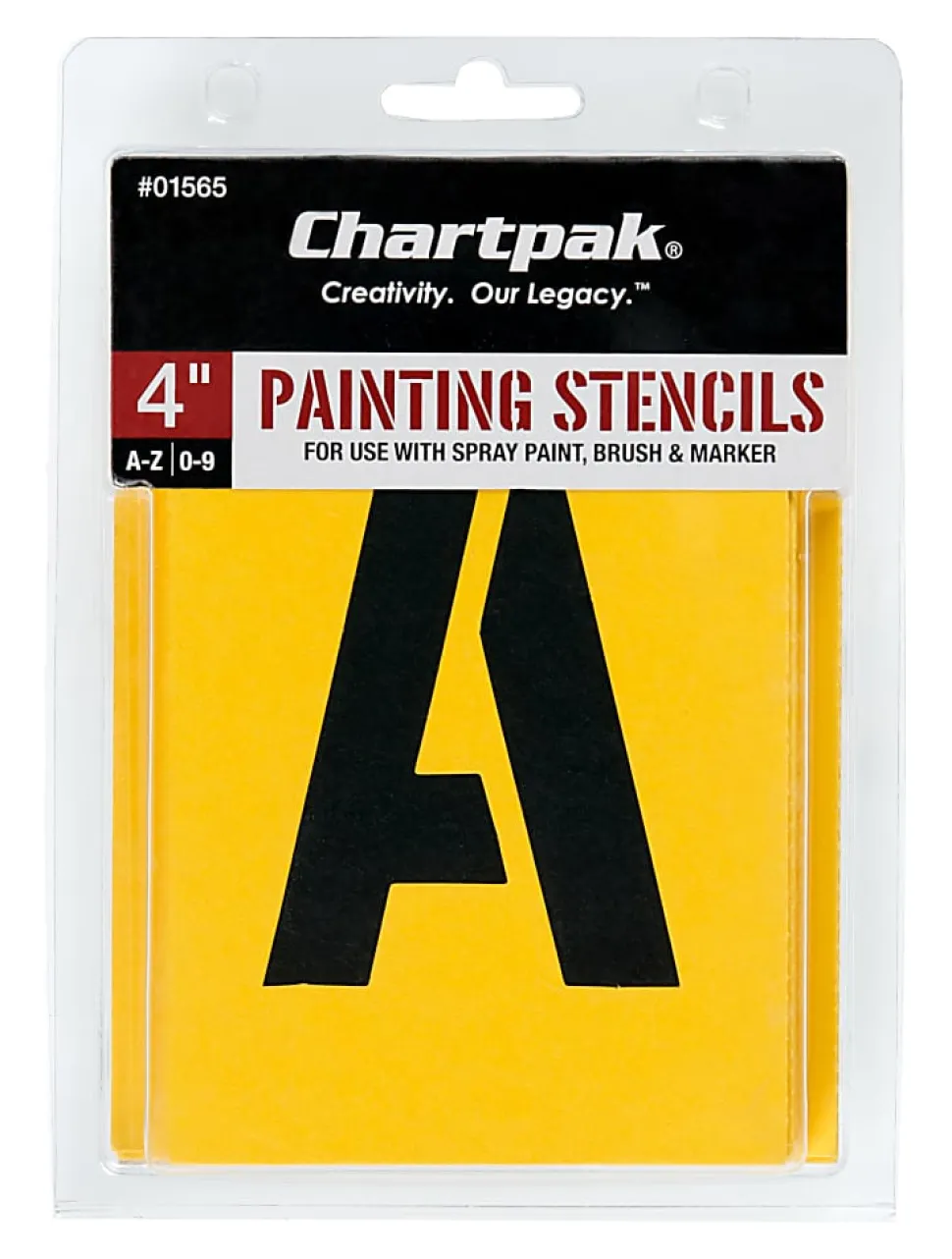 Chartpak Pickett Painting Stencils, Numbers/Letters, 4"