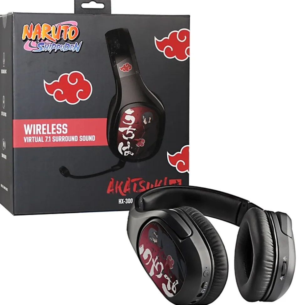 Check Point Naruto Wireless Headset With 7.1 Virtual Surround Sound, Akatsuki, NA-HS-1002