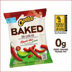Cheetos® Baked Flamin Hot Limon Whole Grain Snacks, 0.875 Oz, Total Qty 104
