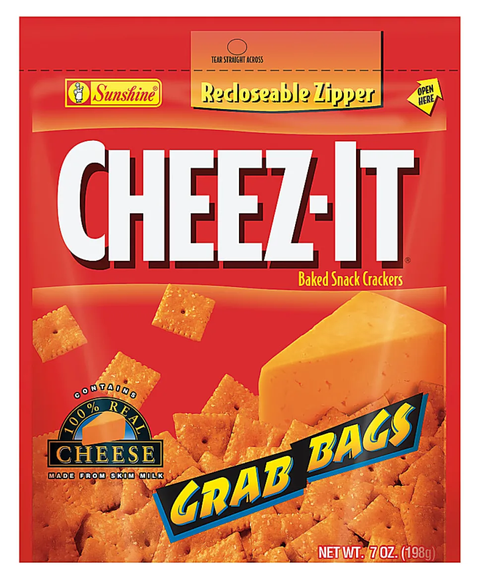 Cheez-It Baked Snack Crackers, Cheddar, 7 Oz Bag