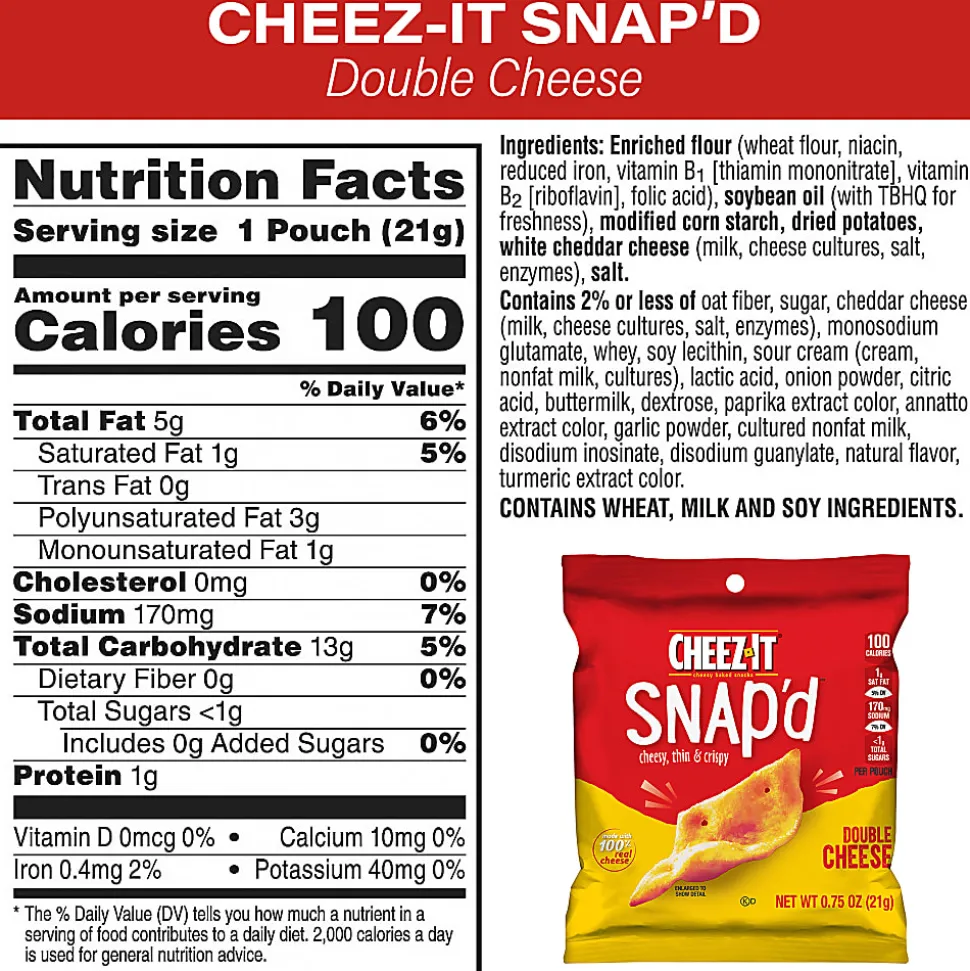 Cheez-It Snack Cracker Variety Pack, Pack Of 45 Bags