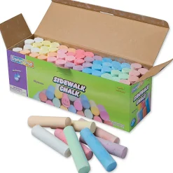 Chenille Kraft Creativity Street Jumbo Sidewalk Chalk, 4" x 1", Assorted Colors, Case Of 52
