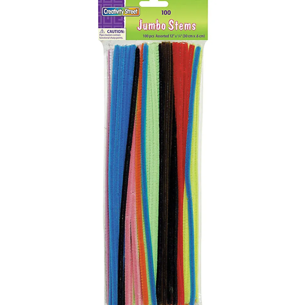 Chenille Kraft Jumbo Pipe Cleaners, Assorted, Pack Of 100