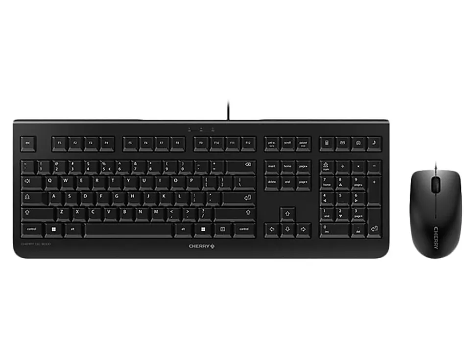 CHERRY Keyboard and Mouse, 3 Button, Black, DC 2000