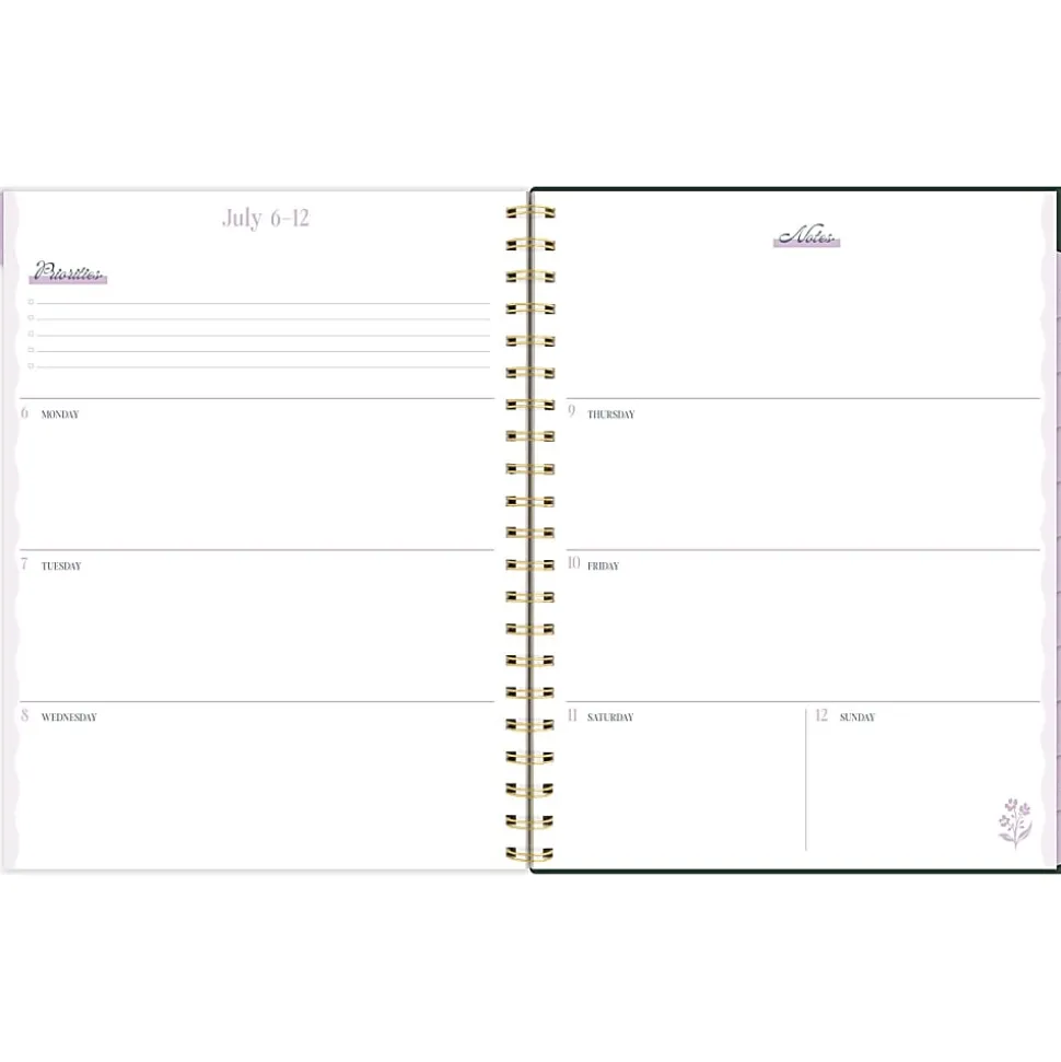 Cherrywood Lane for Mead Cambridge® Academic 2026-2027 Weekly Monthly Planner, Piper Stripe, Large, 8 1/2" x 11"