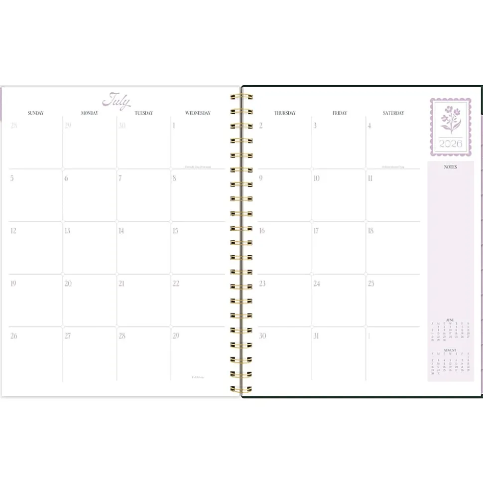 Cherrywood Lane for Mead Cambridge® Academic 2026-2027 Weekly Monthly Planner, Piper Stripe, Large, 8 1/2" x 11"