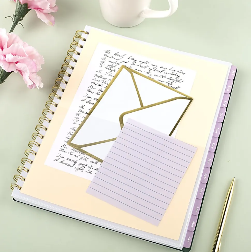 Cherrywood Lane for Mead Cambridge® Academic 2026-2027 Weekly Monthly Planner, Piper Stripe, Large, 8 1/2" x 11"