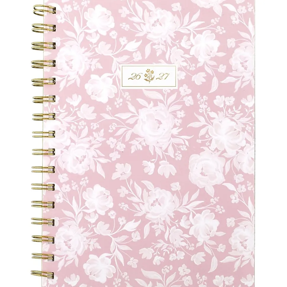 Cherrywood Lane for Mead Cambridge® Academic 2026-2027 Weekly Monthly Planner, Peony Lace, Small, 5 1/2" x 8 1/2"