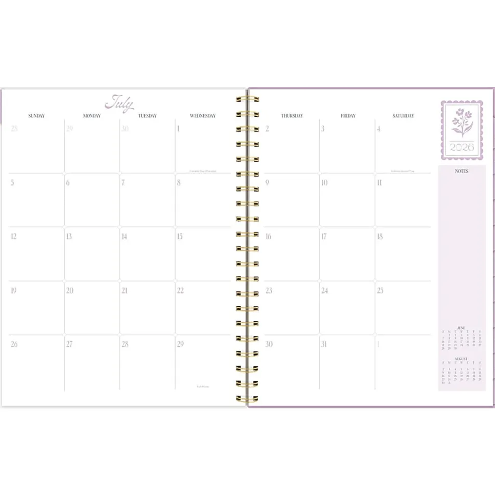 Cherrywood Lane for Mead Cambridge® Academic 2026-2027 Weekly Monthly Planner, Peony Lace, Large, 8 1/2" x 11"