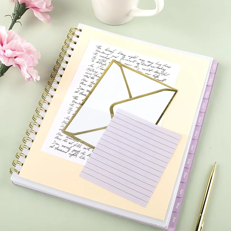 Cherrywood Lane for Mead Cambridge® Academic 2026-2027 Weekly Monthly Planner, Peony Lace, Large, 8 1/2" x 11"