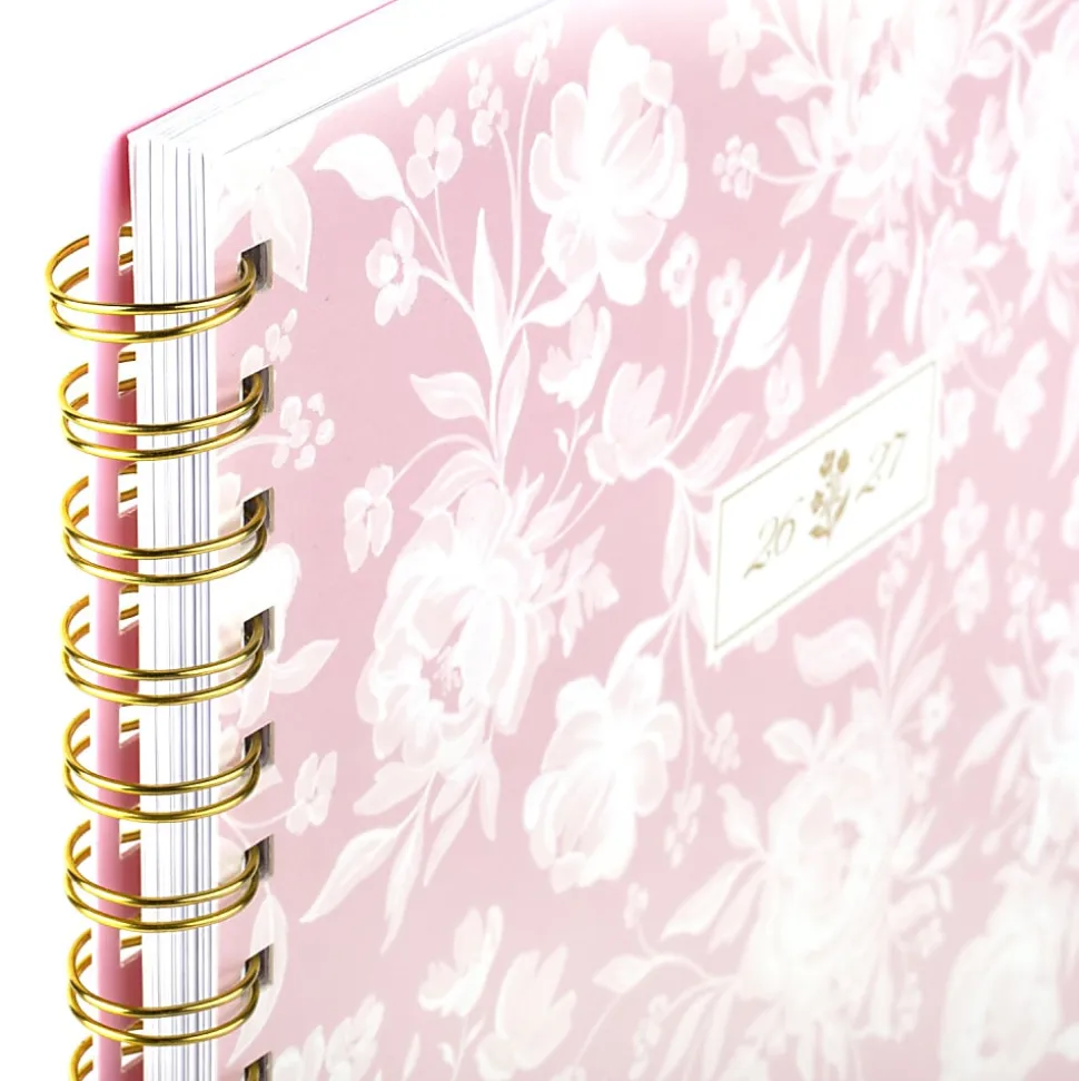 Cherrywood Lane for Mead Cambridge® Academic 2026-2027 Weekly Monthly Planner, Peony Lace, Large, 8 1/2" x 11"