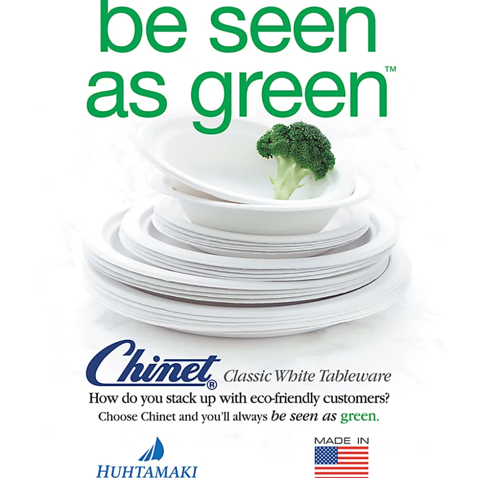 Chinet® 100% Recycled Heavy-Duty Paper Plates, 6 3/4", Pack Of 125