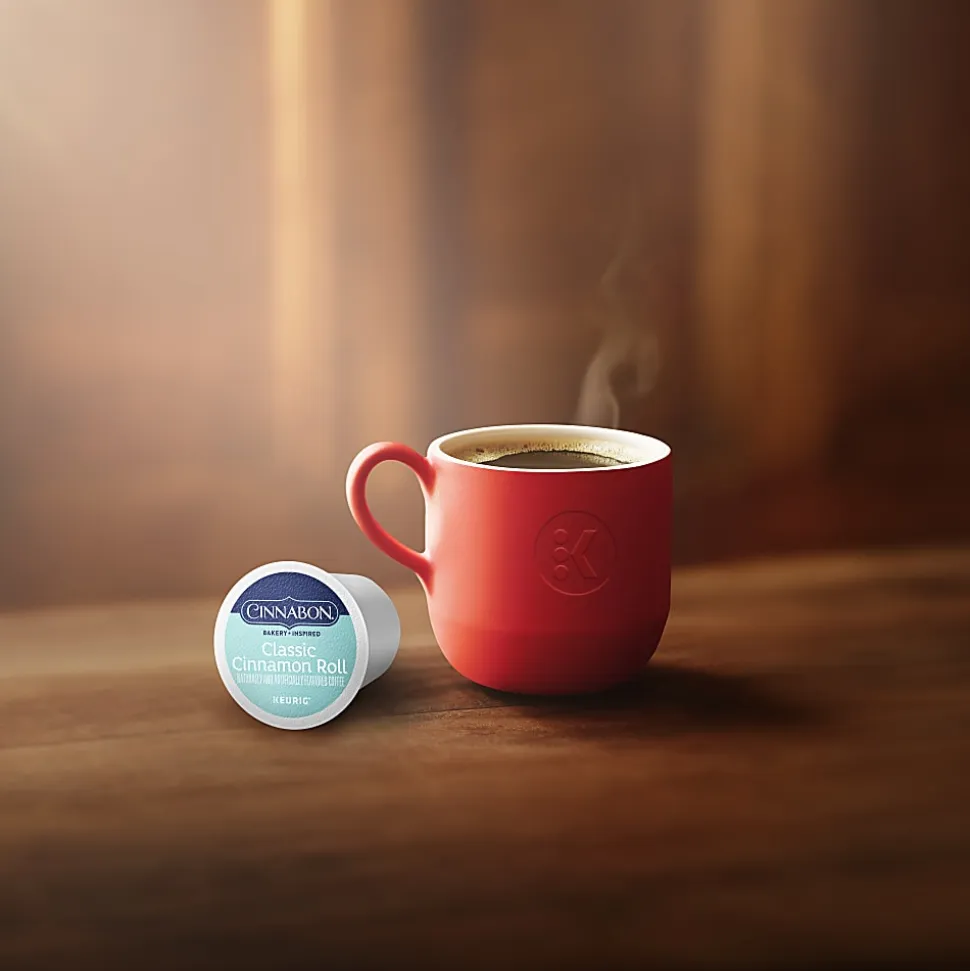 Cinnabon Classic Cinnamon Roll Keurig Single-Serve K-Cup Pods, Light Roast, 24 Pods Per Pack, Case Of 4 Packs