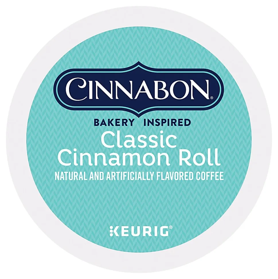 Cinnabon Classic Single-Serve Coffee K-Cup® Pods, Cinnamon Roll, Carton Of 24