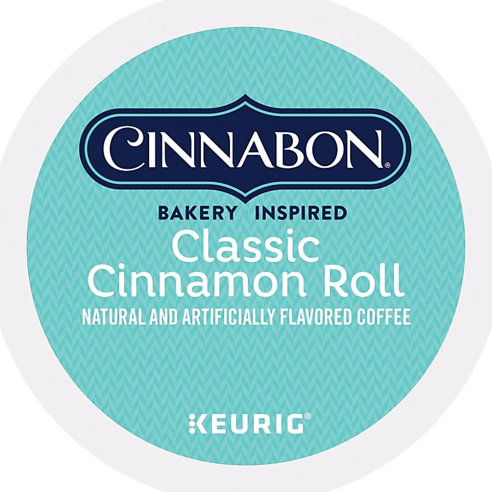 Cinnabon Classic Single-Serve Coffee K-Cup® Pods, Cinnamon Roll, Carton Of 24