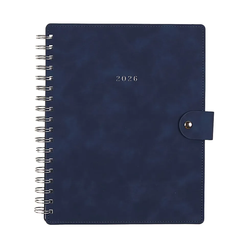 2026 Citrine Monthly/Weekly Classic Customizable Twin Loop Planner, 7" x 9-1/4", Navy Blue, January To December, PZ0030C004
