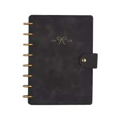 2026 Citrine Monthly/Weekly Small Disc Bound Planner, 5-3/4” x 8”, Midnight Bow, January To December, PD0124S009