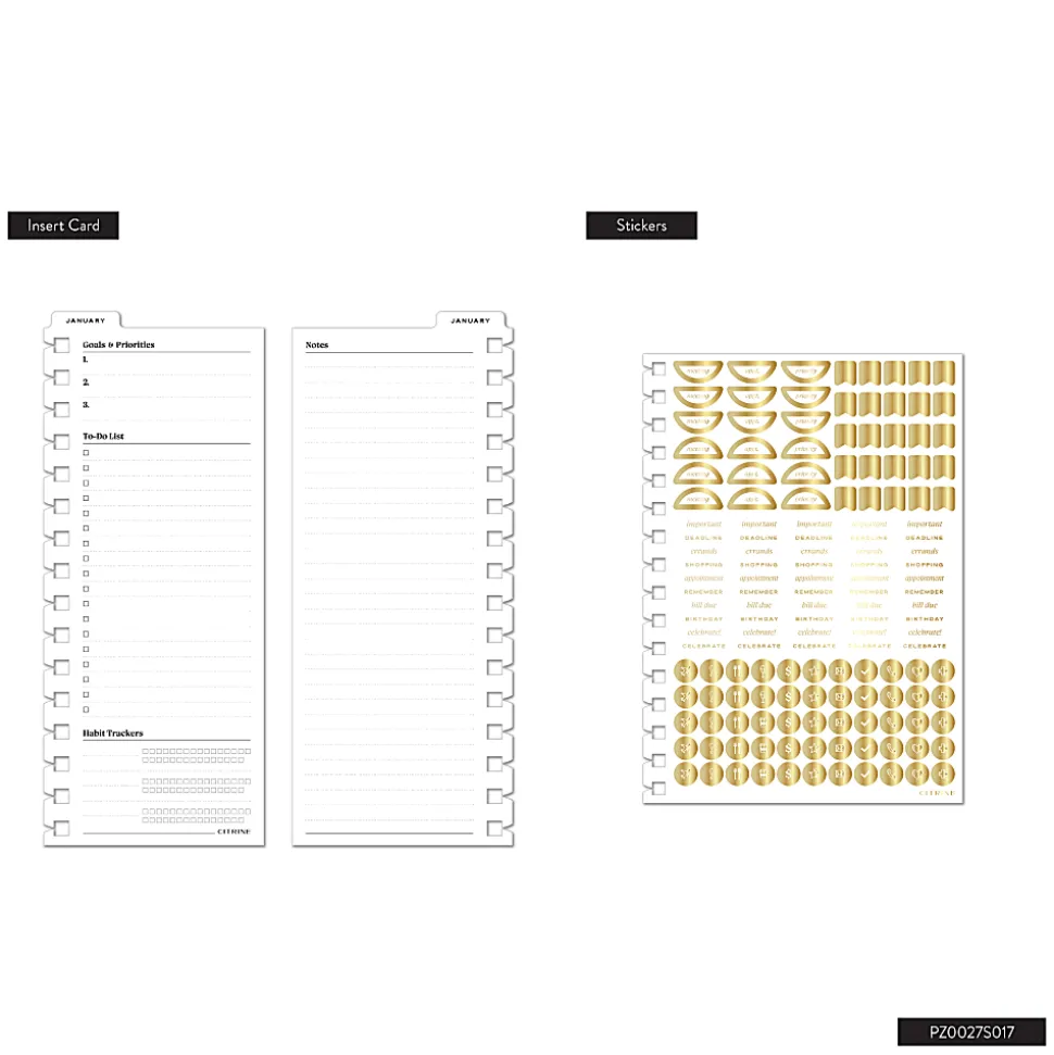 2026 Citrine Monthly/Weekly Small Customizable Twin Loop Planner, 5-3/4" x 8", Mocha, January To December, PZ0027S017
