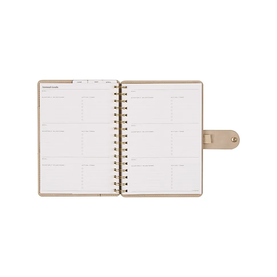 Citrine Monthly/Weekly Twin Loop Planner, 5-3/4" x 8", Serene Strata, July 2026 to June 2027, Total Quantity 1