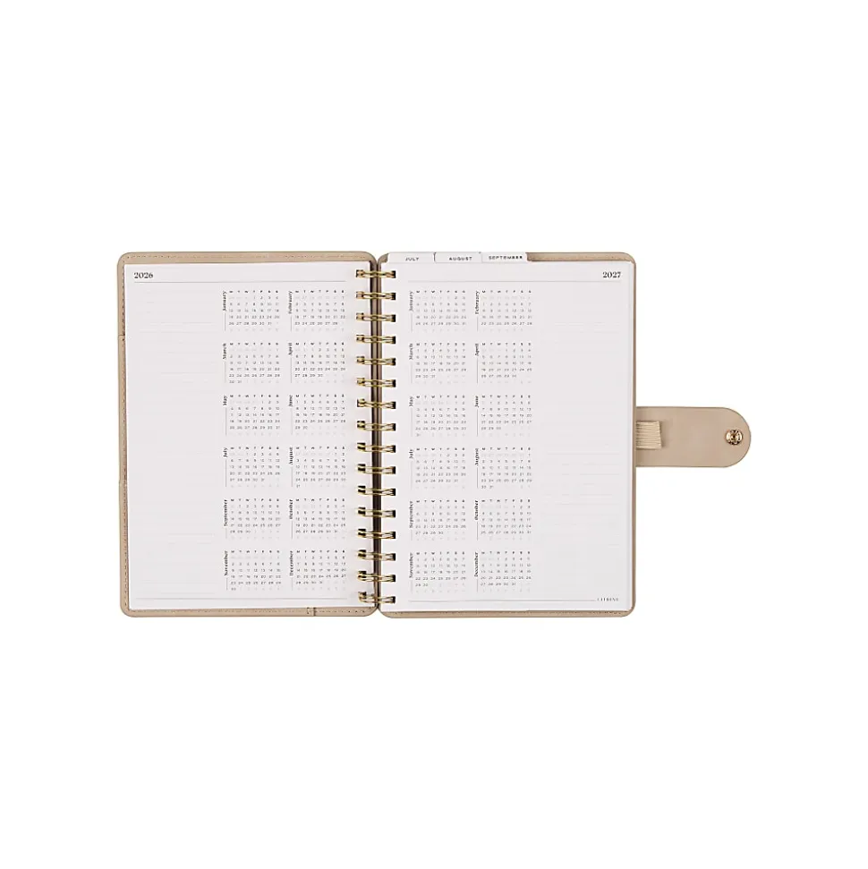 Citrine Monthly/Weekly Twin Loop Planner, 5-3/4" x 8", Serene Strata, July 2026 to June 2027, Total Quantity 1